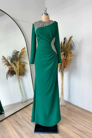Aleyna Tesettür Abiye - FioraofDress - tesettur - abiye - 48 - zümrüt - hijab - evening - dress