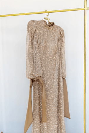 Alina Tesettür Abiye - FioraofDress - tesettur - abiye - 48 - GOLD - hijab - evening - dress