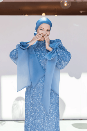 Alina Tesettür Abiye - FioraofDress - tesettur - abiye - 48 - Mavii - hijab - evening - dress