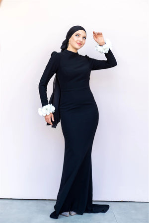 Allegra Tesettür Abiye - FioraofDress - tesettur - abiye - 44 - Siyahh - hijab - evening - dress