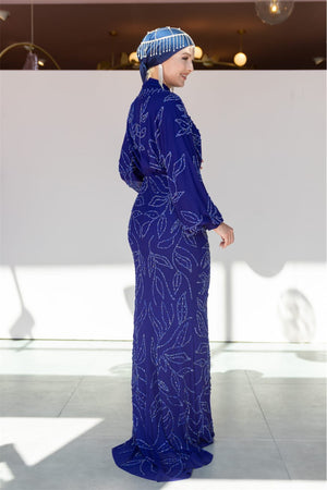 Asel Tesettür Abiye - FioraofDress - tesettur - abiye - SAX - 38 - hijab - evening - dress