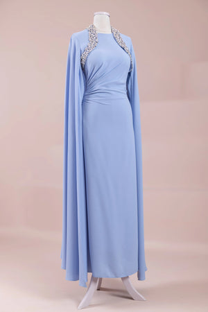 Asera Tesettür Abiye - FioraofDress - tesettur - abiye - BEBE MAVİSİ - 38 - hijab - evening - dress