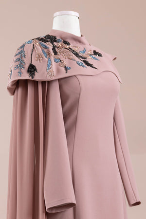 Asilta Tesettür Abiye - FioraofDress - tesettur - abiye - Gül Kurusu - 38 - hijab - evening - dress