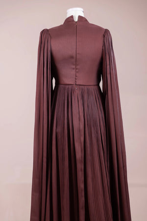 Ayrez Tesettür Abiye - FioraofDress - tesettur - abiye - bery burgundy - 38 - hijab - evening - dress