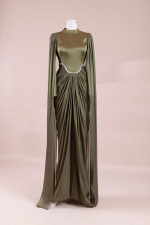 Belin Tesettür Abiye - FioraofDress - tesettur - abiye - Çimen yeşili - 36 - hijab - evening - dress