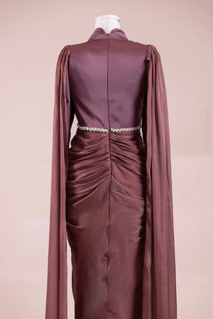 Belin Tesettür Abiye - FioraofDress - tesettur - abiye - bery burgundy - 36 - hijab - evening - dress
