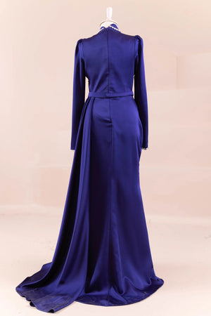 Beril Tesettür Abiye - FioraofDress - tesettur - abiye - SAX - 38 - hijab - evening - dress