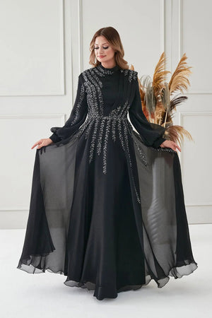 Çağla Tesettür Abiye - FioraofDress - tesettur - abiye - Siyahh - 38 - hijab - evening - dress