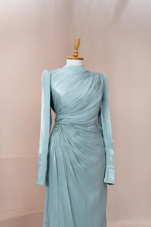 Camellia Tesettür Abiye - FioraofDress - tesettur - abiye - mint - 38 - hijab - evening - dress