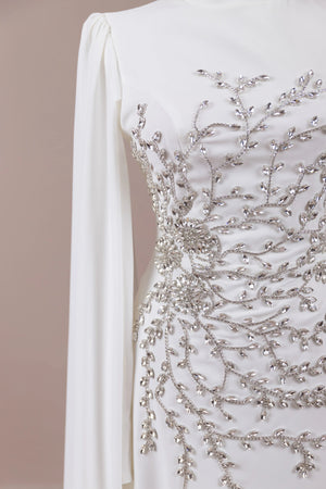 Celestia Tesettür Abiye - FioraofDress - tesettur - abiye - Beyaz - 38 - hijab - evening - dress