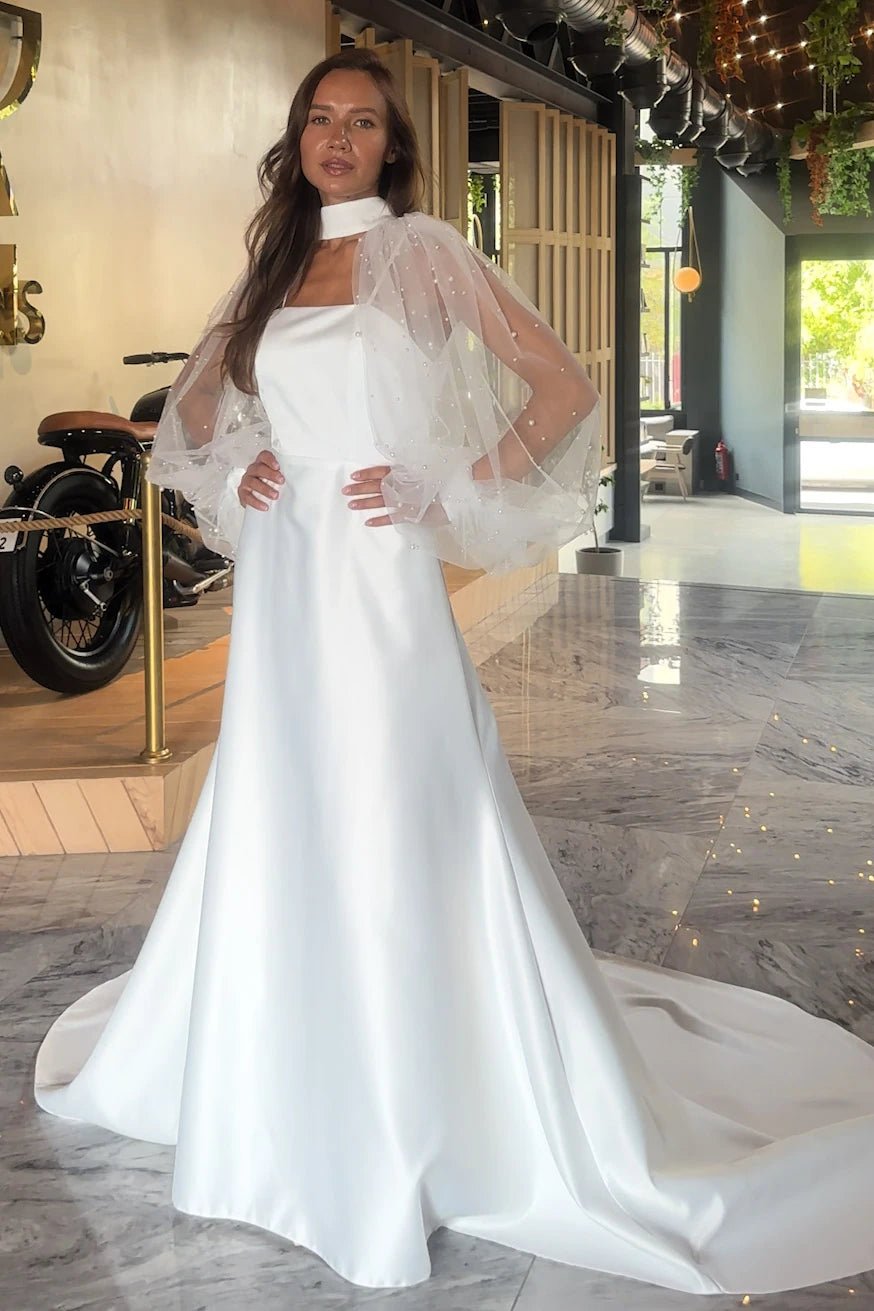 Celine - FioraofDress - tesettur - abiye - Beyaz - 36 - hijab - evening - dress