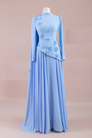 Çeliva Tesettür Abiye - FioraofDress - tesettur - abiye - Mavii - 38 - hijab - evening - dress