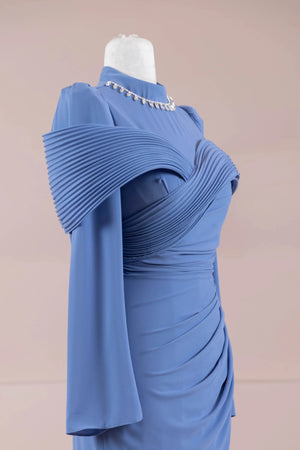 Charm Tesettür Abiye - FioraofDress - tesettur - abiye - Mavii - 44 - hijab - evening - dress