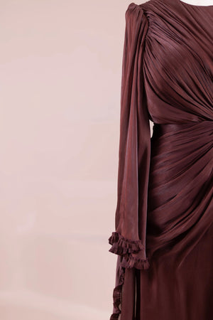 Dera Tesettür Abiye - FioraofDress - tesettur - abiye - bery burgundy - 38 - hijab - evening - dress