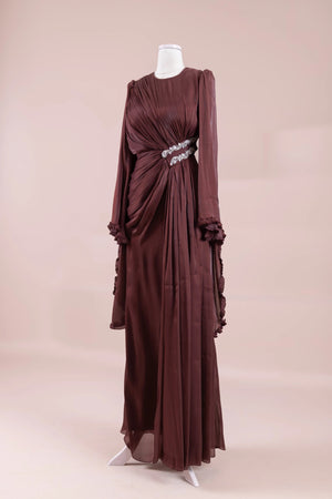 Dera Tesettür Abiye - FioraofDress - tesettur - abiye - bery burgundy - 38 - hijab - evening - dress