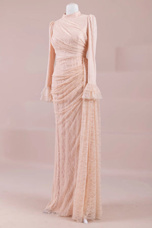 Dorey Tesettür Abiye - FioraofDress - tesettur - abiye - Pudra - 38 - hijab - evening - dress