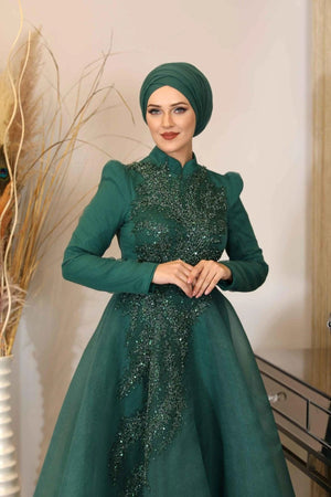 Efsun Tesettür Abiye - FioraofDress - tesettur - abiye - 54 - lacivert - hijab - evening - dress