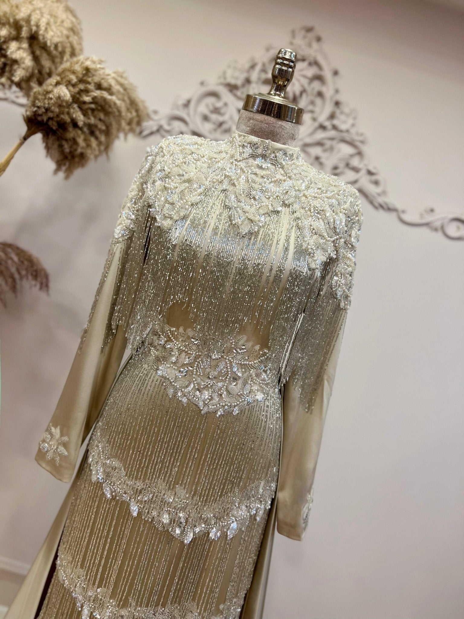 Elegance Tesettür Abiye Gold - FioraofDress - tesettur - abiye - 50 - GOLD - hijab - evening - dress