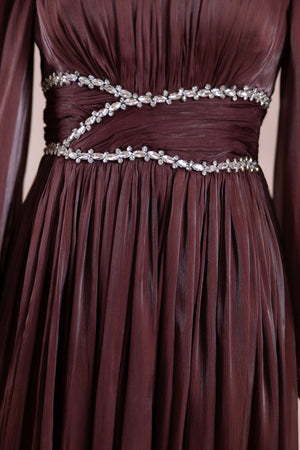 Elin Tesettür Abiye - FioraofDress - tesettur - abiye - bery burgundy - 38 - hijab - evening - dress