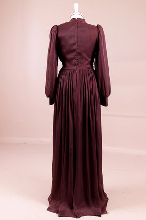 Faelyn Tesettür Abiye - FioraofDress - tesettur - abiye - bery burgundy - 38 - hijab - evening - dress