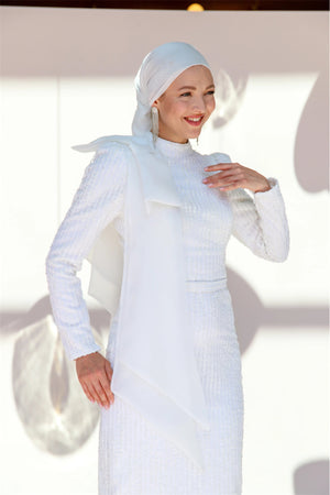 Farilya Tesettür Abiye - FioraofDress - tesettur - abiye - 38 - Ekru - hijab - evening - dress