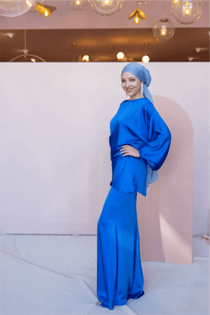 Felicita Tesettür Abiye - FioraofDress - tesettur - abiye - 44 - Mavii - hijab - evening - dress