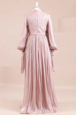 Flora Tesettür Abiye - FioraofDress - tesettur - abiye - Pudra - 38 - hijab - evening - dress