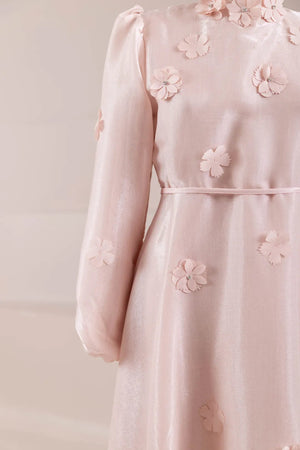 Flowers Tesettür Abiye - FioraofDress - tesettur - abiye - Pembe - 36 - hijab - evening - dress