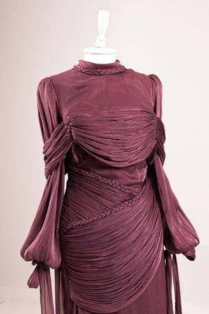 Galadriel Tesettür Abiye - FioraofDress - tesettur - abiye - bery burgundy - 38 - hijab - evening - dress