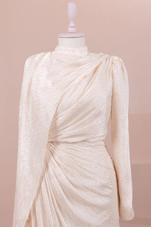 Glory Tesettür Abiye - FioraofDress - tesettur - abiye - krem - 38 - hijab - evening - dress