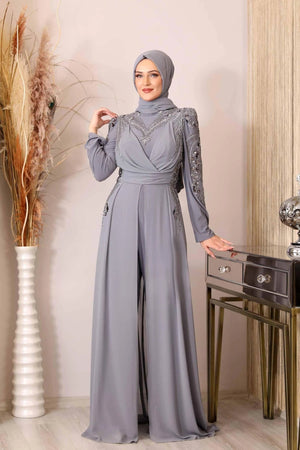 Güneş Tulum Abiye - FioraofDress - tesettur - abiye - lacivert - 48 - hijab - evening - dress