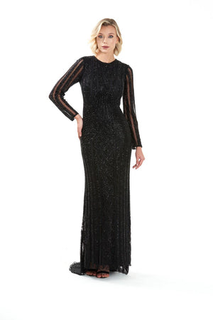 Handmade Embroidered AH1004 - FioraofDress - tesettur - abiye - 48 - hijab - evening - dress