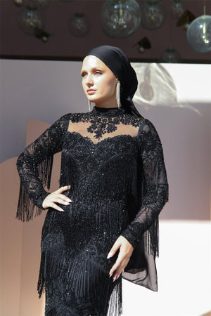 Handmade Embroidered AH1024 - FioraofDress - tesettur - abiye - 48 - hijab - evening - dress