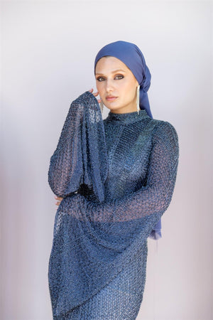 Handmade Embroidered AH1025 - FioraofDress - tesettur - abiye - 48 - hijab - evening - dress