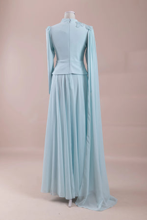 Dreza Tesettür Abiye - pearl blue