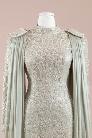 Glam Tesettür Abiye - mint