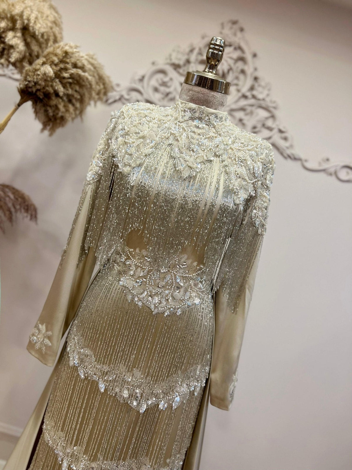 Elegance Tesettür Abiye Gold - GOLD
