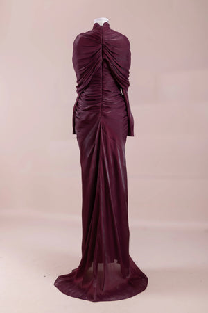 Yuselia Tesettür Abiye - Bordo
