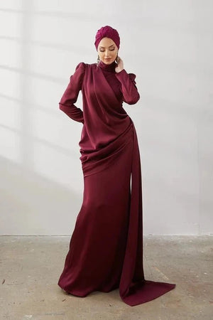 Buse Tesettür Abiye - Bordo