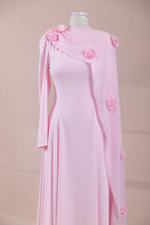 Jaidah Tesettür Abiye - PEMBE
