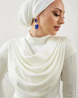 Sanem Tesettür Abiye - Ekru