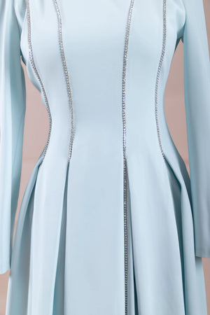 Poudre Tesettür Abiye - pearl blue