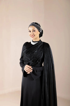 Daisy Tesettür Abiye - Siyah