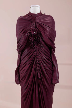 Yuselia Tesettür Abiye - Bordo