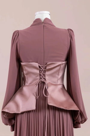 Eyla Tesettür Abiye - Berry Burgundy
