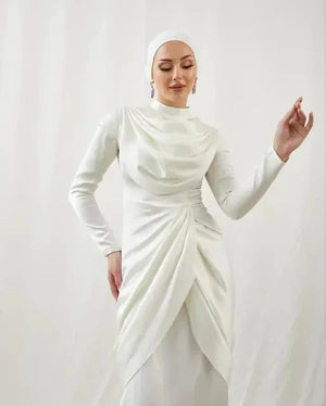 Sanem Tesettür Abiye - Ekru