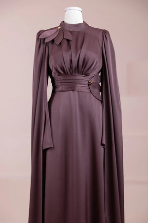 Jana Tesettür Abiye - FioraofDress - tesettur - abiye - bery burgundy - 38 - hijab - evening - dress