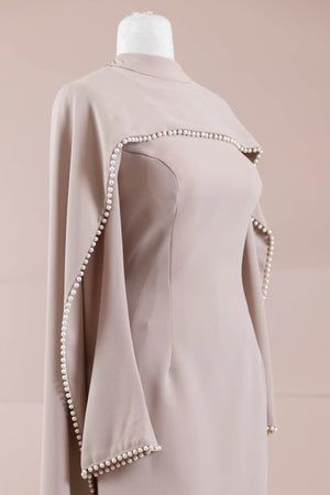 Jawhar Tesettür Abiye - FioraofDress - tesettur - abiye - Taş Renk - 38 - hijab - evening - dress