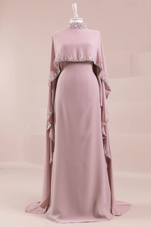 Layali Tesettür Abiye - FioraofDress - tesettur - abiye - Pudra - 40 - hijab - evening - dress