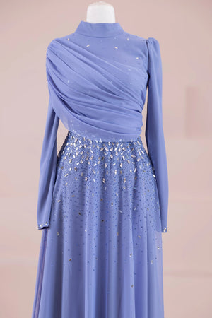 Levia Tesettür Abiye - FioraofDress - tesettur - abiye - indigo - 36 - hijab - evening - dress